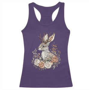 Easter Day Jackalope Vintage Floral Cottagecore Racerback Tank Top TS11 Purple Print Your Wear