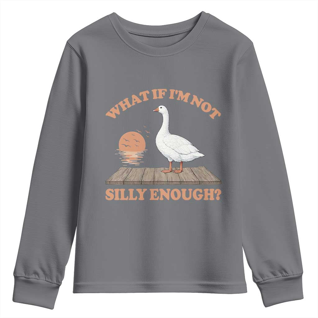 What If I'm Not Silly Enough Funny Silly Goose Youth Sweatshirt
