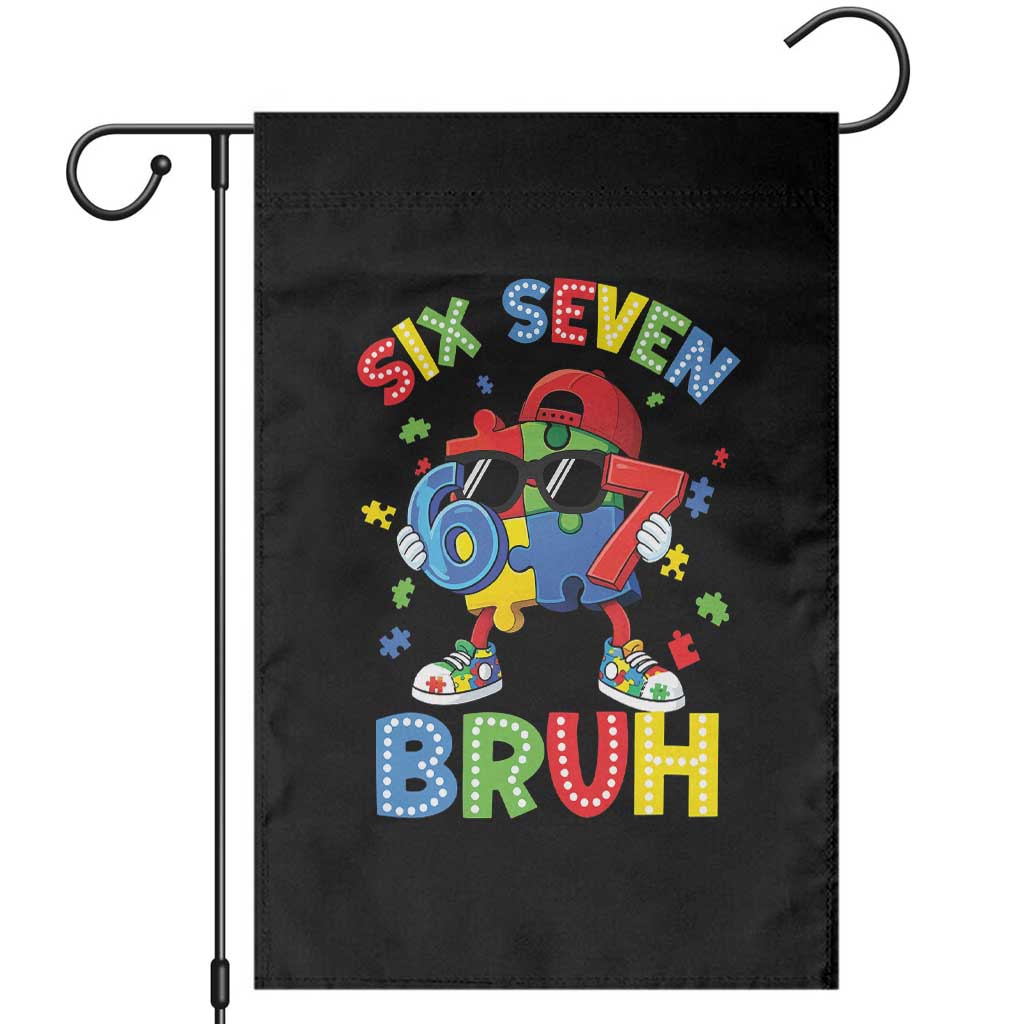 67 Autism Awareness Garden Flag Funny Six Seven Bruh Autistic Puzzle Kids Boys TS11 Black Print Your Wear