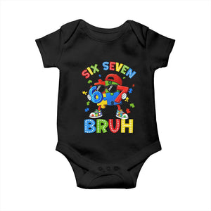 67 Autism Awareness Baby Onesie Funny Six Seven Bruh Autistic Puzzle Kids Boys TS11 Black Print Your Wear