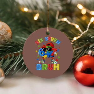 67 Autism Awareness Ceramic Ornament Funny Six Seven Bruh Autistic Puzzle Kids Boys TS11 1pc Mocha Print Your Wear