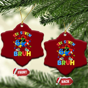 67 Autism Awareness Ceramic Ornament Funny Six Seven Bruh Autistic Puzzle Kids Boys TS11 Print Your Wear