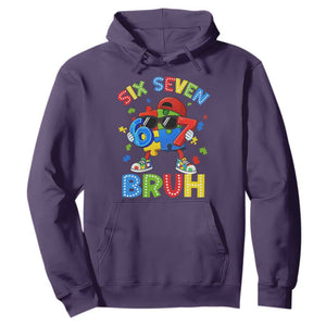 67 Autism Awareness Hoodie Funny Six Seven Bruh Autistic Puzzle Kids Boys TS11 Purple Print Your Wear