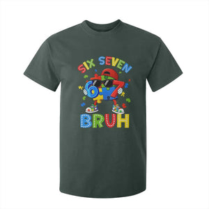 67 Autism Awareness T Shirt For Kid Funny Six Seven Bruh Autistic Puzzle Kids Boys TS11 Dark Forest Green Print Your Wear