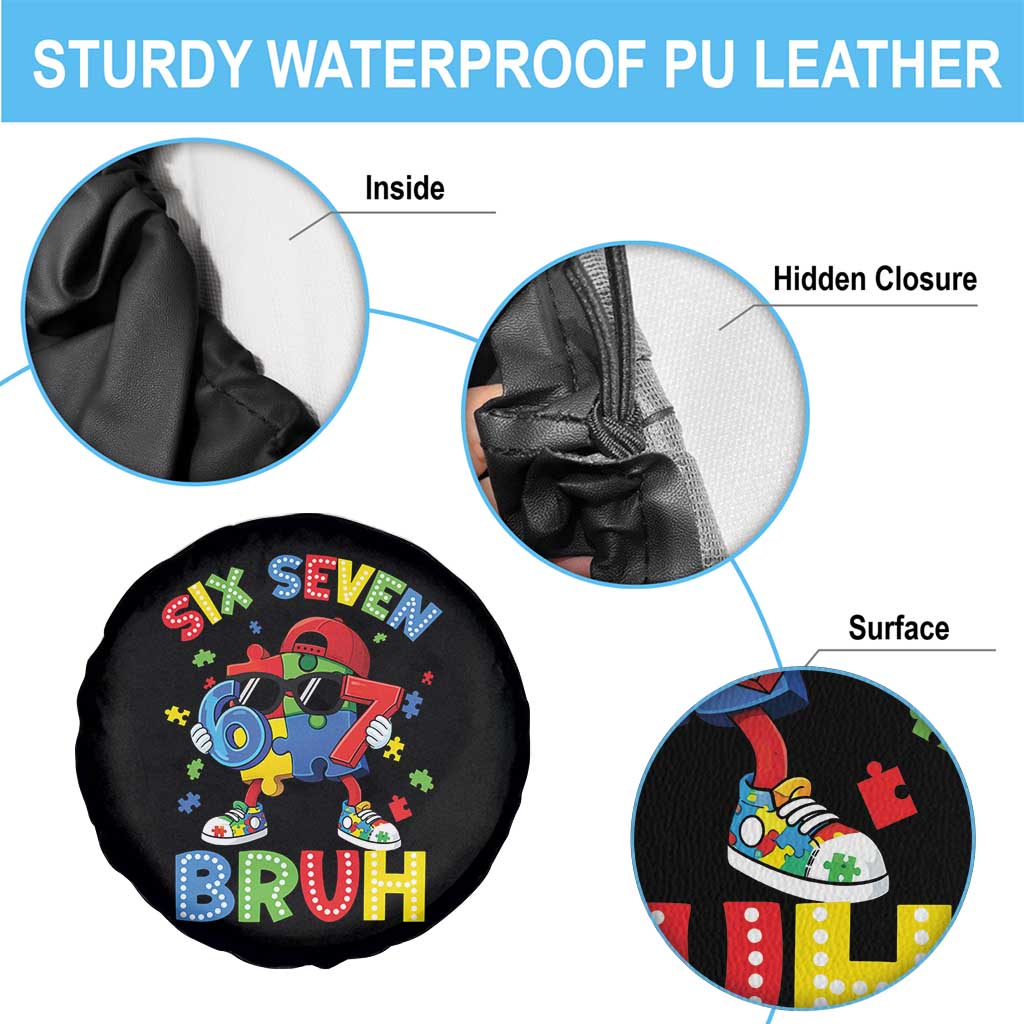67 Autism Awareness Spare Tire Cover Funny Six Seven Bruh Autistic Puzzle Kids Boys TS11 Print Your Wear