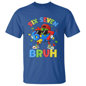 67 Autism Awareness T Shirt Funny Six Seven Bruh Autistic Puzzle Kids Boys TS11 Royal Blue Print Your Wear