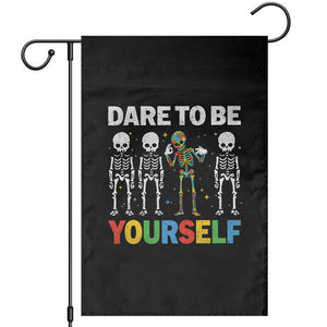 Autism Awareness 67 Garden Flag Dare To Be Yourself Six Seven Autism Skeleton TS11 Black Print Your Wear