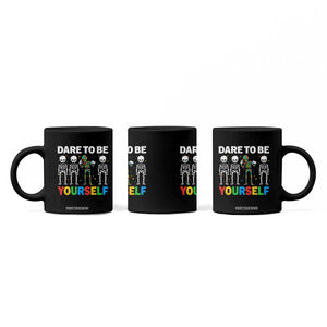 Autism Awareness 67 Coffee Mug Dare To Be Yourself Six Seven Autism Skeleton TS11 Print Your Wear