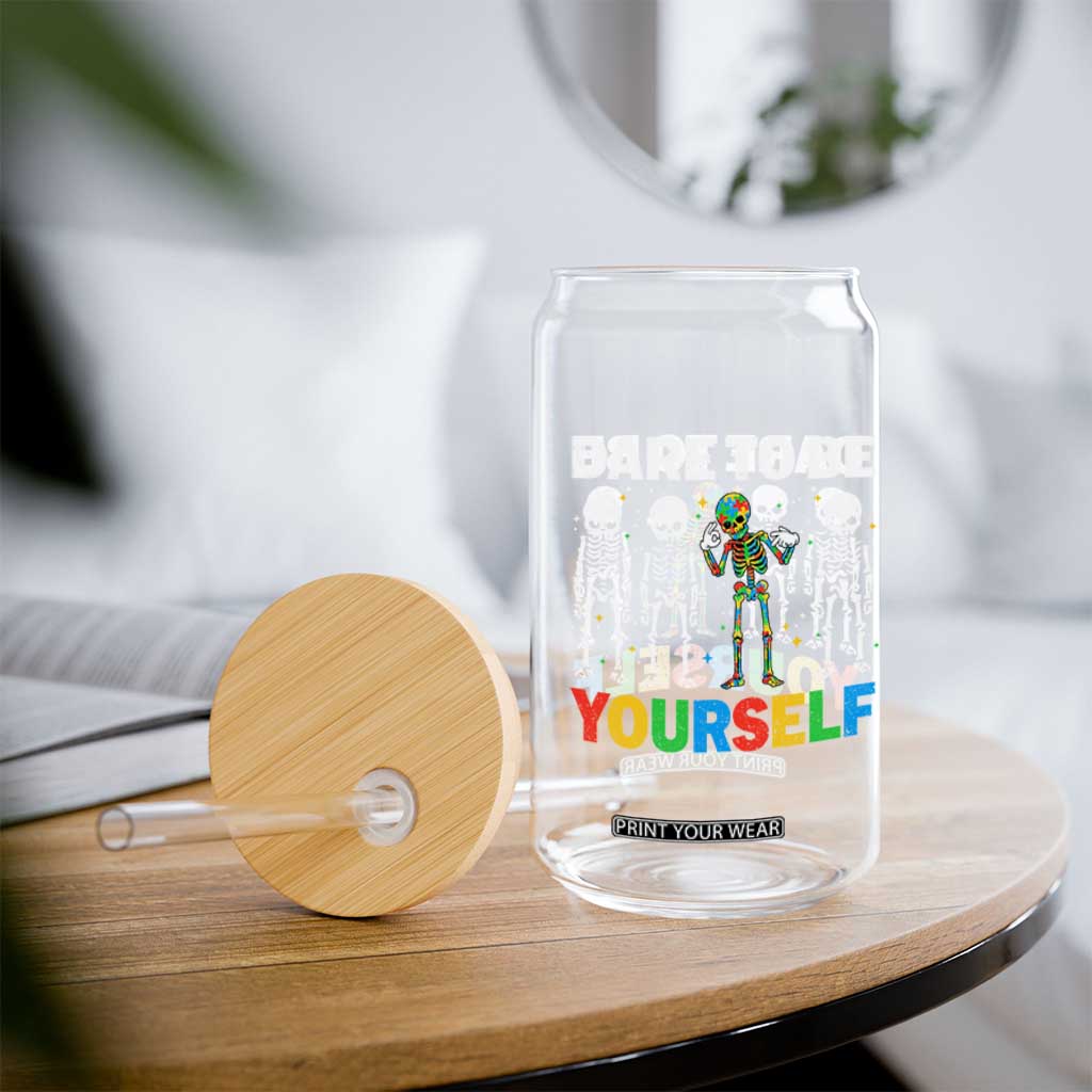 Autism Awareness 67 Glass Can Dare To Be Yourself Six Seven Autism Skeleton TS11 Print Your Wear