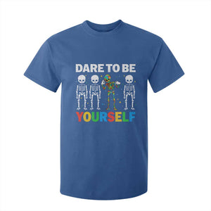 Autism Awareness 67 T Shirt For Kid Dare To Be Yourself Six Seven Autism Skeleton TS11 Royal Blue Print Your Wear
