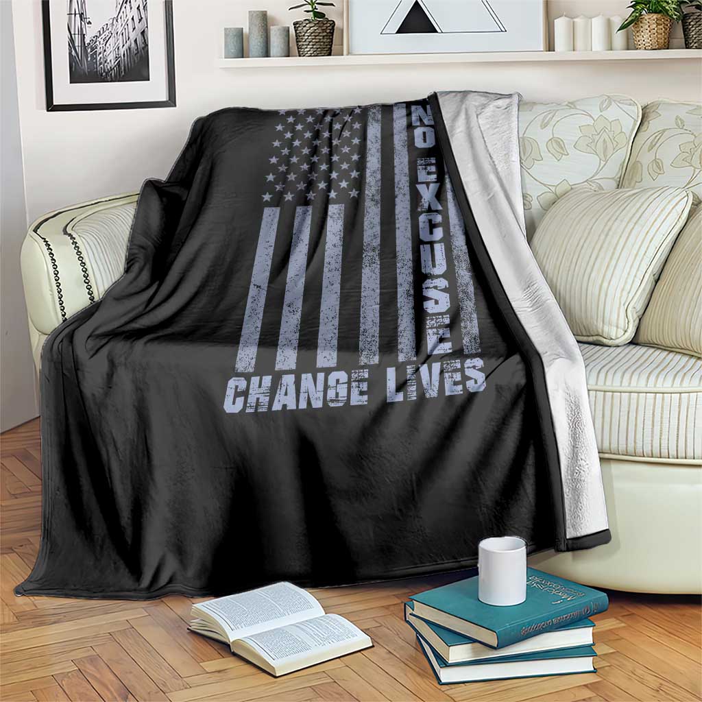 Denim Day Awareness Throw Blanket Wear Jeans No Excuse Change Lives Vintage American Flag TS11 Print Your Wear