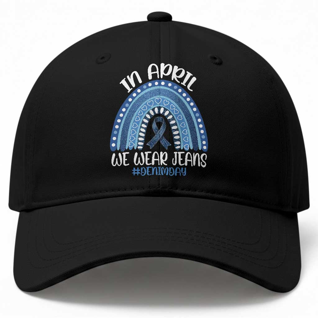 Denim Day Awareness Baseball Cap In April We Wear Jeans Rainbow TS11 Print Your Wear
