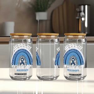 Denim Day Awareness Glass Can In April We Wear Jeans Rainbow TS11 Print Your Wear