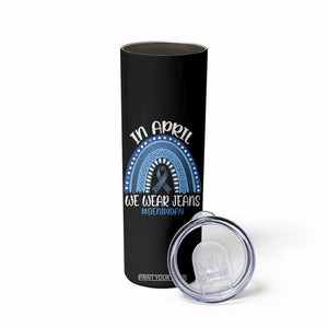Denim Day Awareness Skinny Tumbler In April We Wear Jeans Rainbow TS11 Print Your Wear