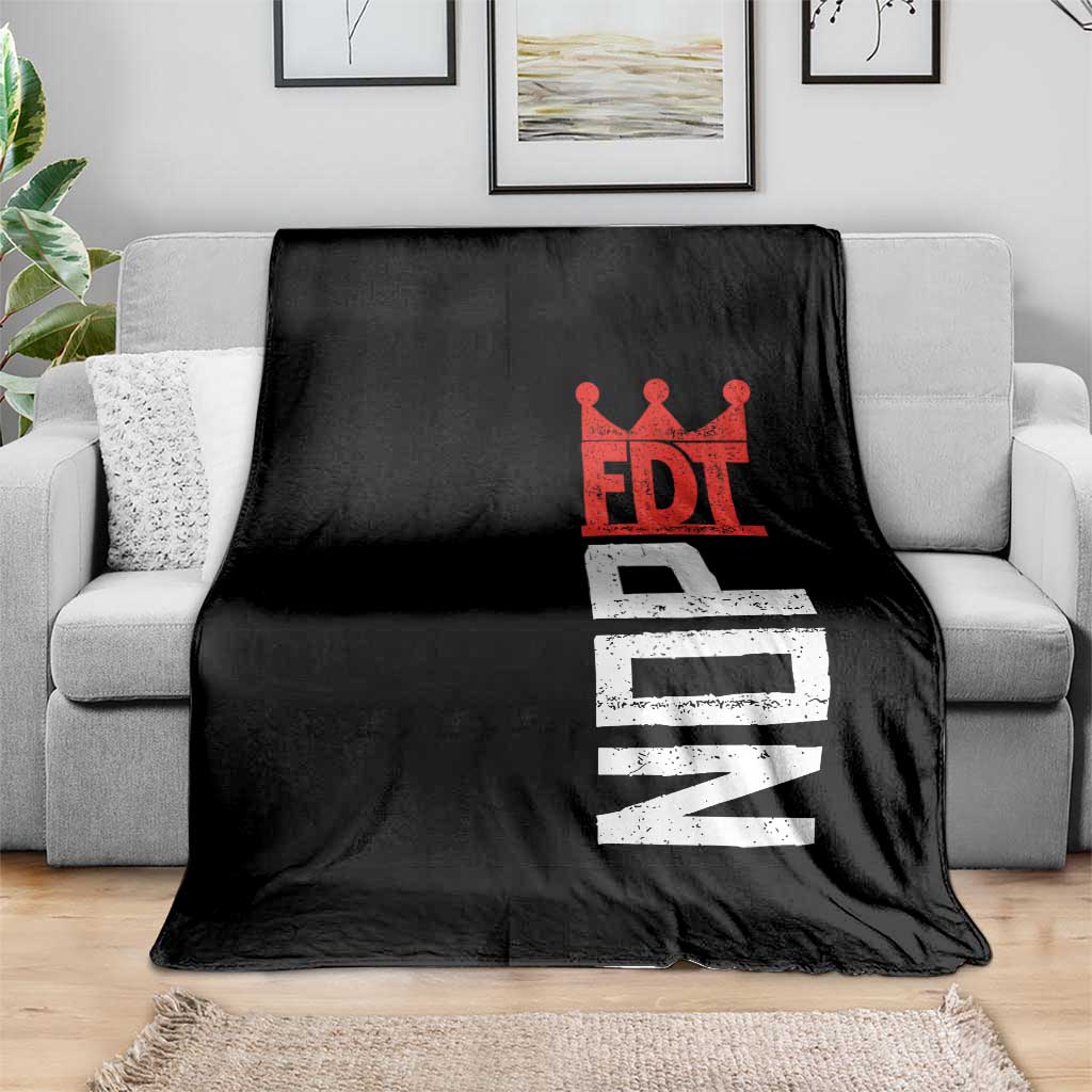 No Kings Protest Nope Funny Political Satire Throw Blanket TS11 Print Your Wear