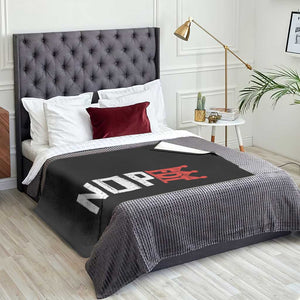 No Kings Protest Nope Funny Political Satire Throw Blanket TS11 Print Your Wear