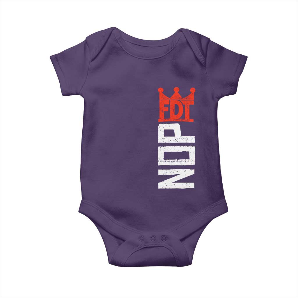 No Kings Protest Nope Funny Political Satire Baby Onesie TS11 Purple Print Your Wear