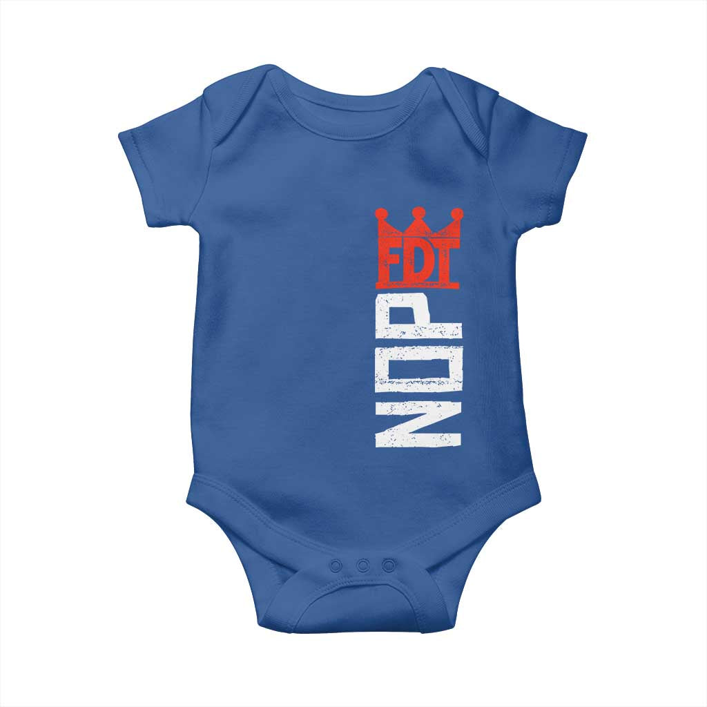 No Kings Protest Nope Funny Political Satire Baby Onesie TS11 Royal Blue Print Your Wear