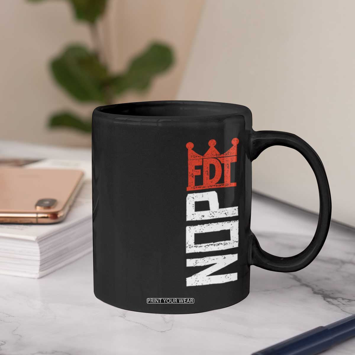 No Kings Protest Nope Funny Political Satire Coffee Mug TS11 Print Your Wear