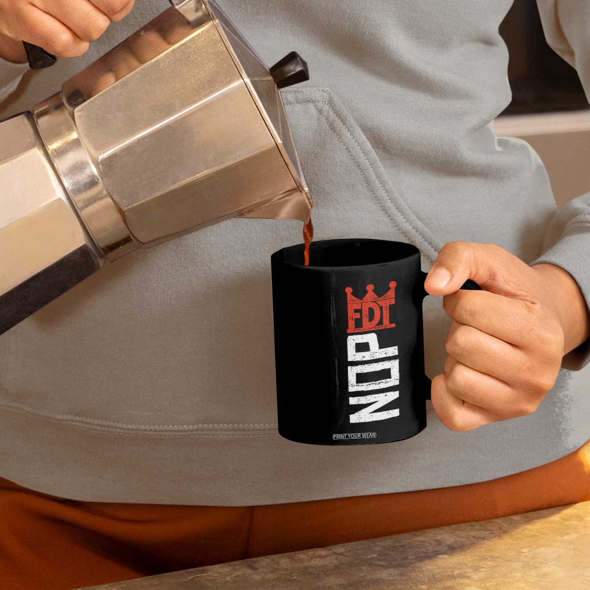 No Kings Protest Nope Funny Political Satire Coffee Mug TS11 Print Your Wear