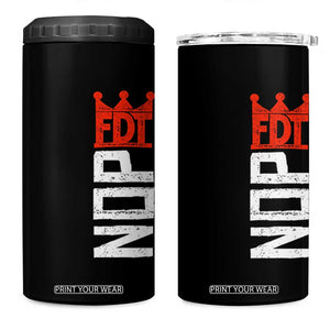 No Kings Protest Nope Funny Political Satire 4 in 1 Can Cooler Tumbler TS11 One Size: 16 oz Black Print Your Wear