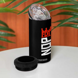 No Kings Protest Nope Funny Political Satire 4 in 1 Can Cooler Tumbler TS11 Print Your Wear