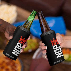 No Kings Protest Nope Funny Political Satire 4 in 1 Can Cooler Tumbler TS11 Print Your Wear