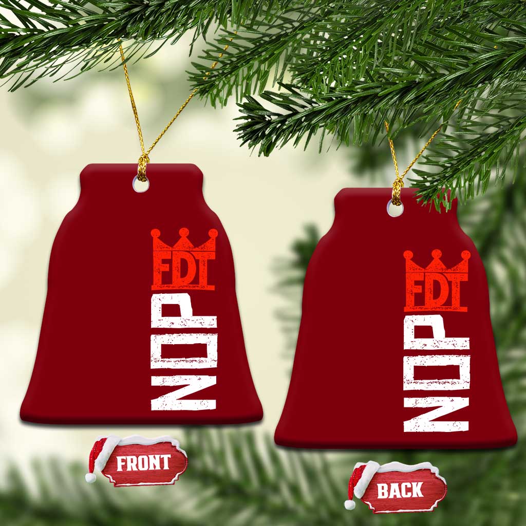 No Kings Protest Nope Funny Political Satire Ceramic Ornament TS11 Print Your Wear
