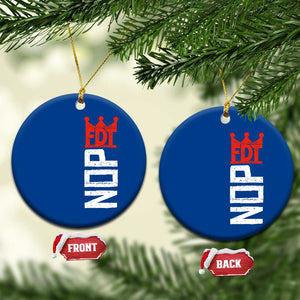 No Kings Protest Nope Funny Political Satire Ceramic Ornament TS11 1pc Blue Print Your Wear