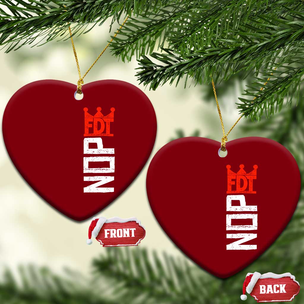 No Kings Protest Nope Funny Political Satire Ceramic Ornament TS11 Print Your Wear