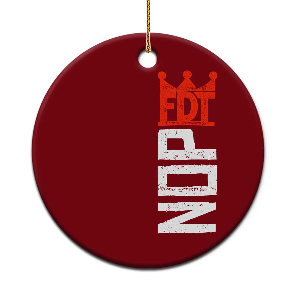 No Kings Protest Nope Funny Political Satire Ceramic Ornament TS11 1pc Red Print Your Wear