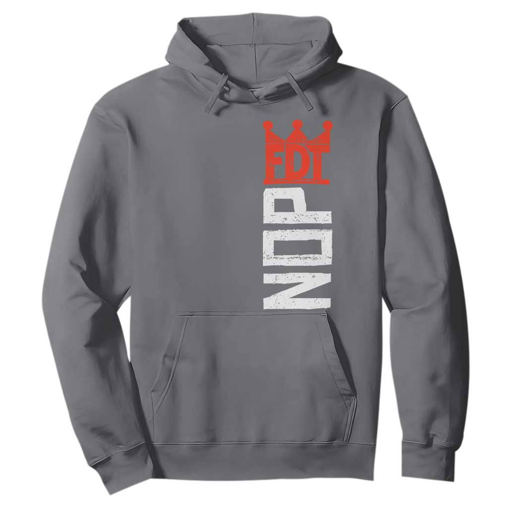 No Kings Protest Nope Funny Political Satire Hoodie TS11 Charcoal Print Your Wear