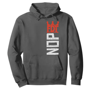 No Kings Protest Nope Funny Political Satire Hoodie TS11 Dark Heather Print Your Wear