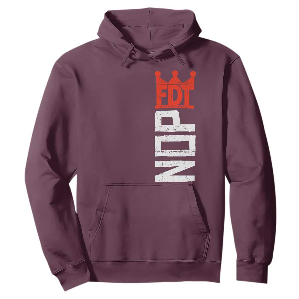 No Kings Protest Nope Funny Political Satire Hoodie TS11 Maroon Print Your Wear