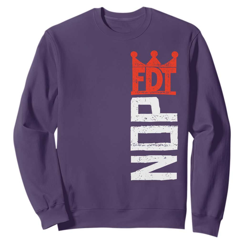 No Kings Protest Nope Funny Political Satire Sweatshirt TS11 Purple Print Your Wear
