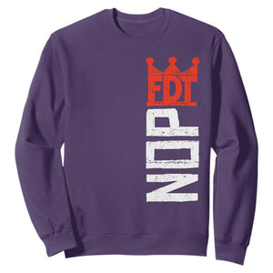 No Kings Protest Nope Funny Political Satire Sweatshirt TS11 Purple Print Your Wear