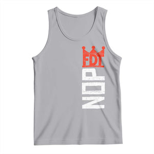 No Kings Protest Nope Funny Political Satire Tank Top TS11 Athletic Heather Print Your Wear