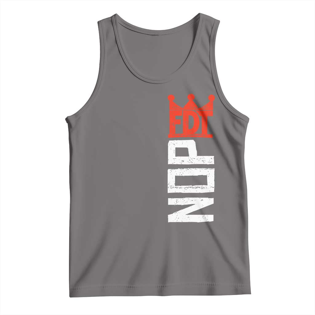 No Kings Protest Nope Funny Political Satire Tank Top TS11 Deep Heather Print Your Wear