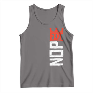 No Kings Protest Nope Funny Political Satire Tank Top TS11 Deep Heather Print Your Wear