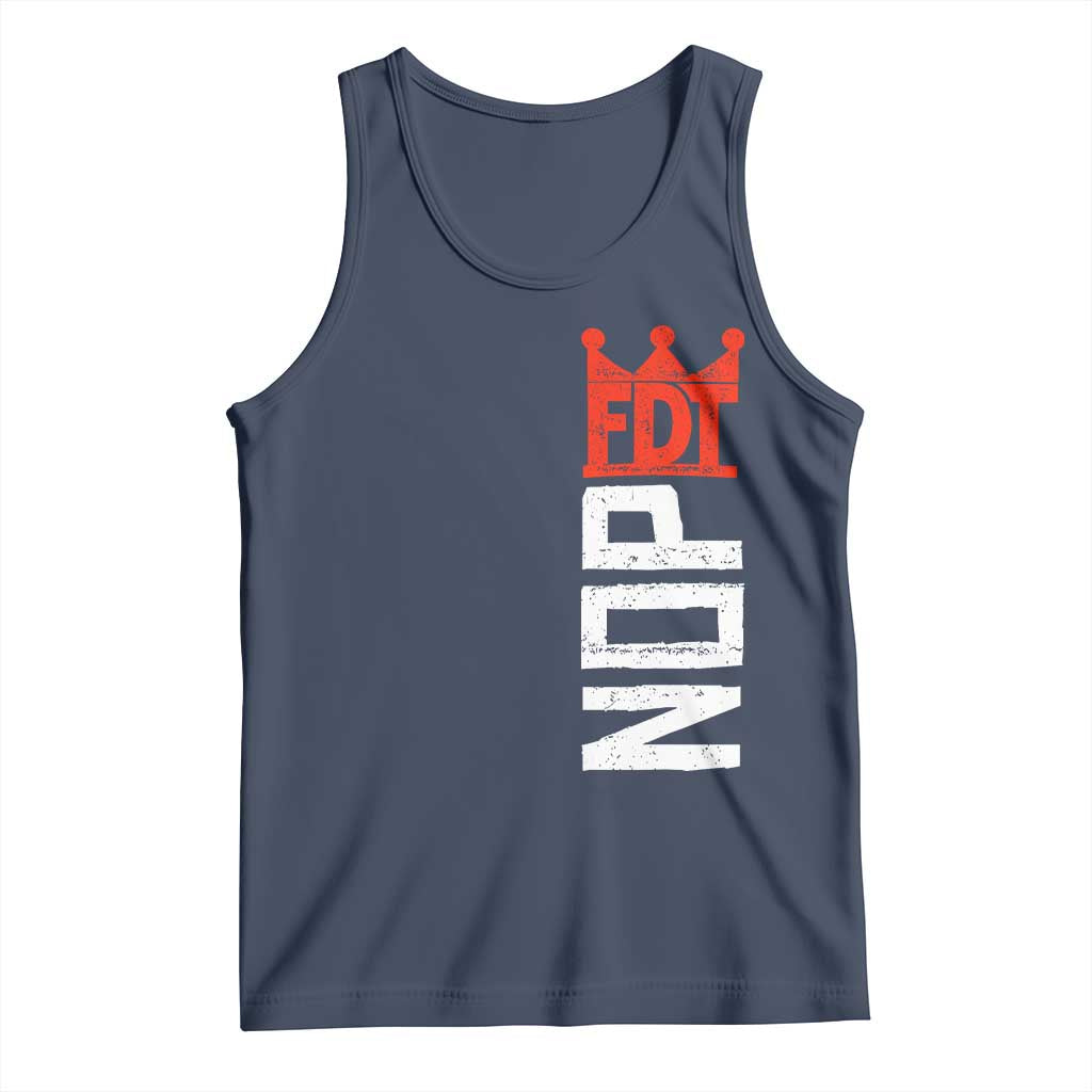 No Kings Protest Nope Funny Political Satire Tank Top TS11 Navy Print Your Wear