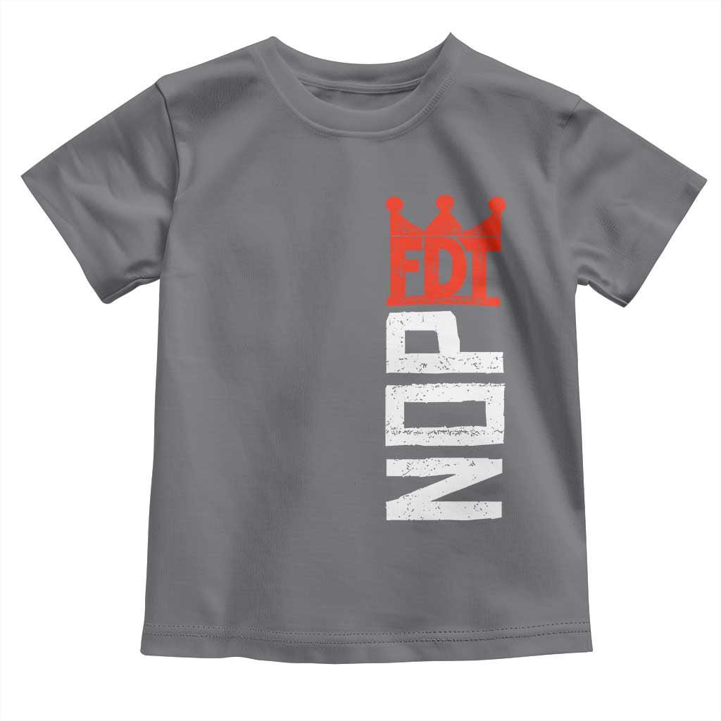 No Kings Protest Nope Funny Political Satire Toddler T Shirt TS11 Charcoal Print Your Wear
