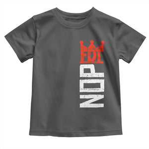 No Kings Protest Nope Funny Political Satire Toddler T Shirt TS11 Dark Heather Print Your Wear