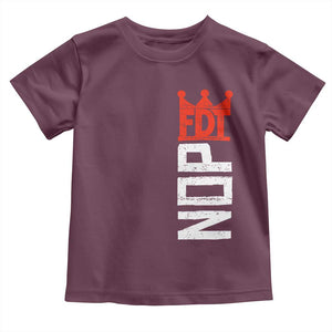 No Kings Protest Nope Funny Political Satire Toddler T Shirt TS11 Maroon Print Your Wear