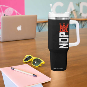 No Kings Protest Nope Funny Political Satire Tumbler With Handle TS11 Print Your Wear