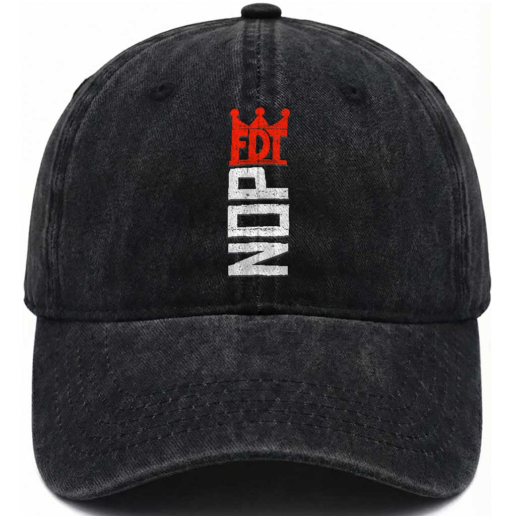 No Kings Protest Nope Funny Political Satire Washed Cotton Baseball Cap TS11 Washed Cap Universal Fit Black Print Your Wear