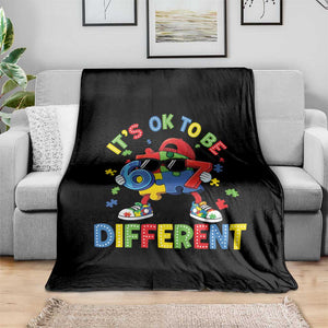 Six Seven Autism Awareness Throw Blanket It Is Ok To Be Different 67 Meme Puzzle TS11 Print Your Wear