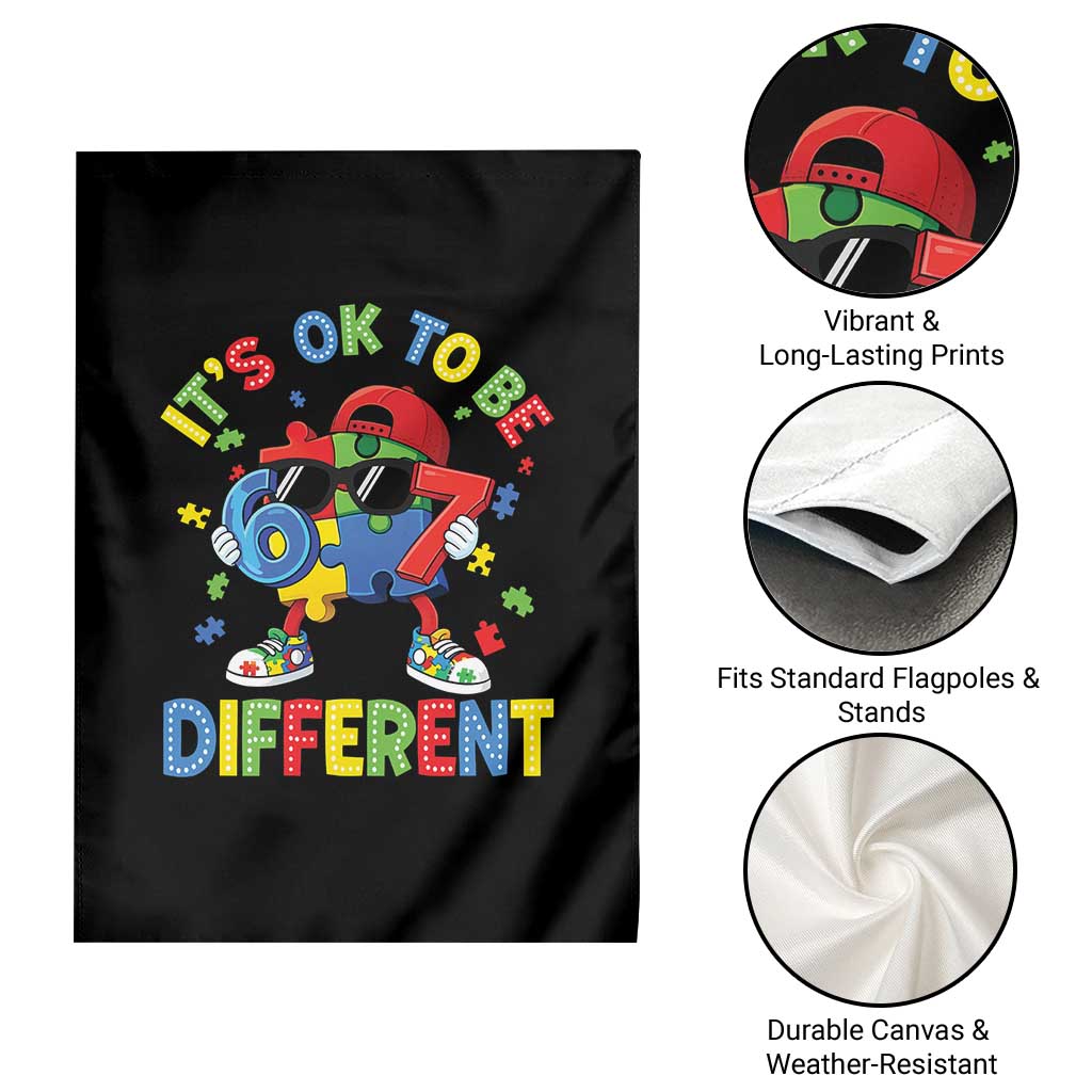 Six Seven Autism Awareness Garden Flag It Is Ok To Be Different 67 Meme Puzzle TS11 Print Your Wear