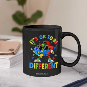 Six Seven Autism Awareness Coffee Mug It Is Ok To Be Different 67 Meme Puzzle TS11 Print Your Wear