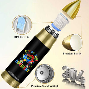 Six Seven Autism Awareness Bullet Tumbler It Is Ok To Be Different 67 Meme Puzzle TS11 Print Your Wear