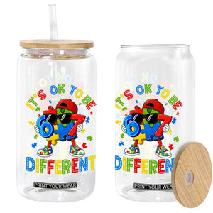 Six Seven Autism Awareness Glass Can It Is Ok To Be Different 67 Meme Puzzle TS11 Print Your Wear